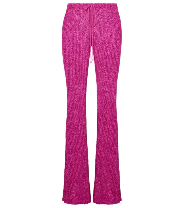 Bananhot Liz knitted sequined flared pants