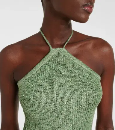 Bananhot Liz sequined knitted halterneck top | Thumbnail 4