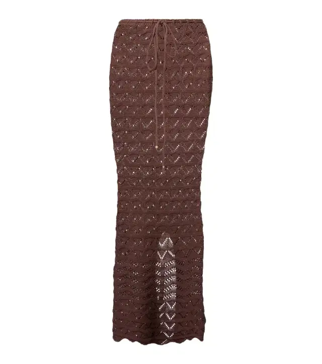 Bananhot Helena cotton-blend crochet maxi skirt