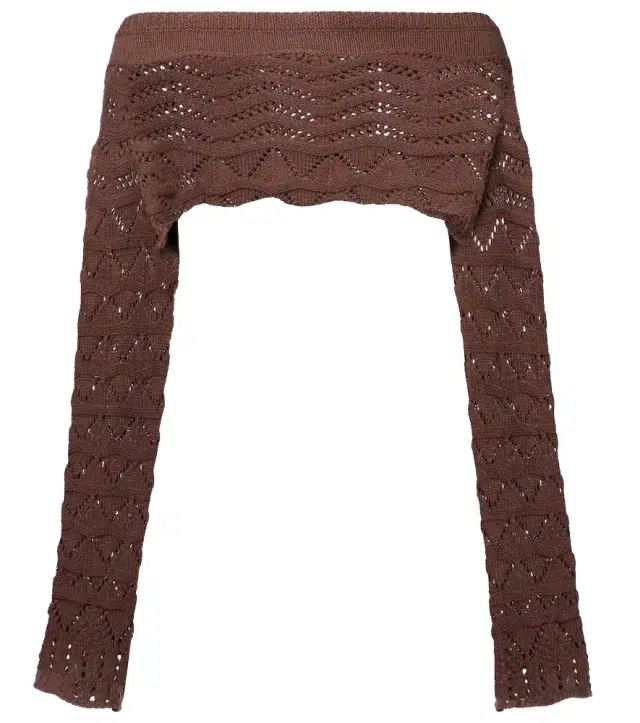 Bananhot Helena crochet cotton-blend crop top