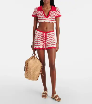 Bananhot Kim crochet cotton-blend shorts | Thumbnail 3