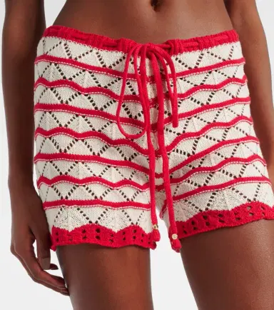 Bananhot Kim crochet cotton-blend shorts | Thumbnail 5