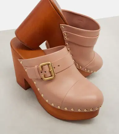 Chloé Chloé Jeannette 80 studded leather clogs | Thumbnail 3 Chloé Chloé Jeannette 80 studded leather clogs | Thumbnail 3