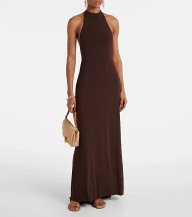 Bananhot Carrie halterneck jersey maxi dress | Thumbnail 2