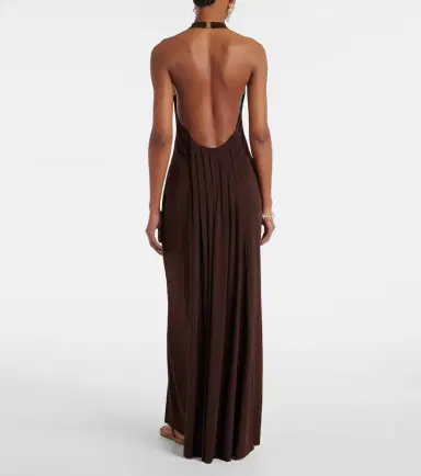 Bananhot Carrie halterneck jersey maxi dress | Thumbnail 4