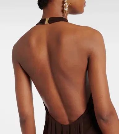 Bananhot Carrie halterneck jersey maxi dress | Thumbnail 5