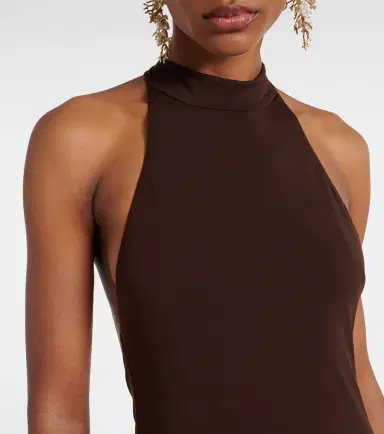 Bananhot Carrie halterneck jersey maxi dress | Thumbnail 6