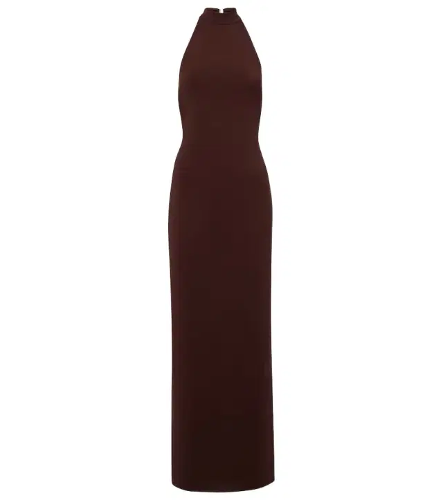 Bananhot Carrie halterneck jersey maxi dress