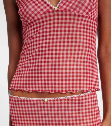 Bananhot Solay gingham tank top | Thumbnail 3