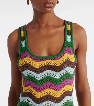 Bananhot Lindsay striped crochet minidress | Thumbnail 2