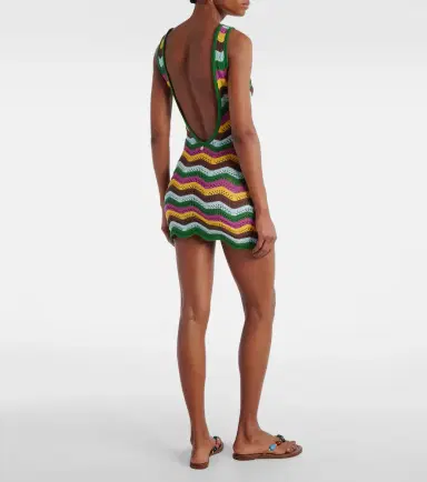 Bananhot Lindsay striped crochet minidress | Thumbnail 4