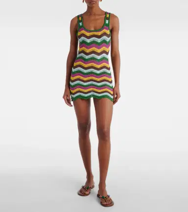 Bananhot Lindsay striped crochet minidress | Thumbnail 5