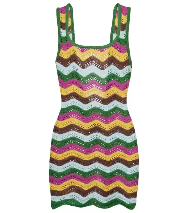 Bananhot Lindsay striped crochet minidress | Thumbnail 1