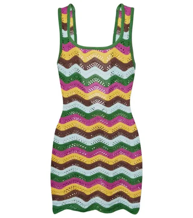 Bananhot Lindsay striped crochet minidress
