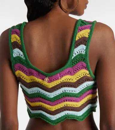Bananhot Kim crochet cotton-blend top | Thumbnail 2