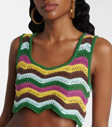 Bananhot Kim crochet cotton-blend top | Thumbnail 3