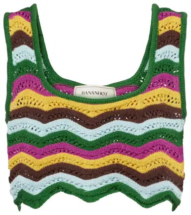 Bananhot Kim crochet cotton-blend top | Thumbnail 1