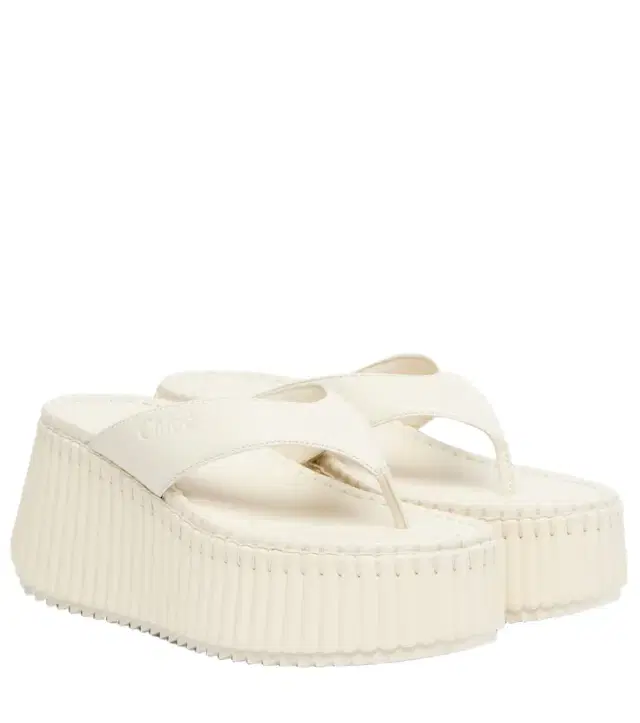Chloe Chloé Nama leather platform thong sandals