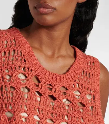 Brunello Cucinelli Jute and cotton-blend sweater vest | Thumbnail 5