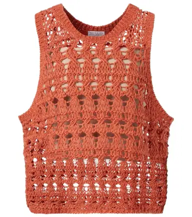 Brunello Cucinelli Jute and cotton-blend sweater vest | Thumbnail 1
