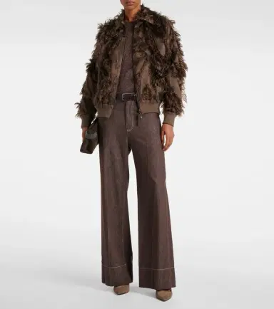 Brunello Cucinelli Feather-trimmed jacket | Thumbnail 4