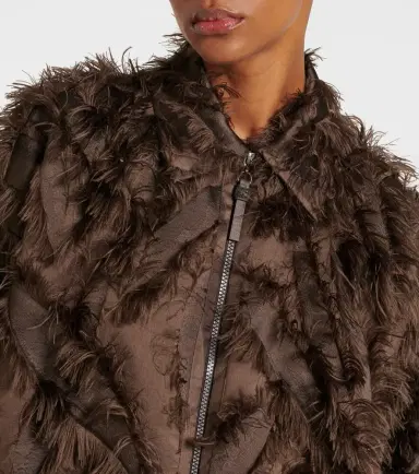 Brunello Cucinelli Feather-trimmed jacket | Thumbnail 6