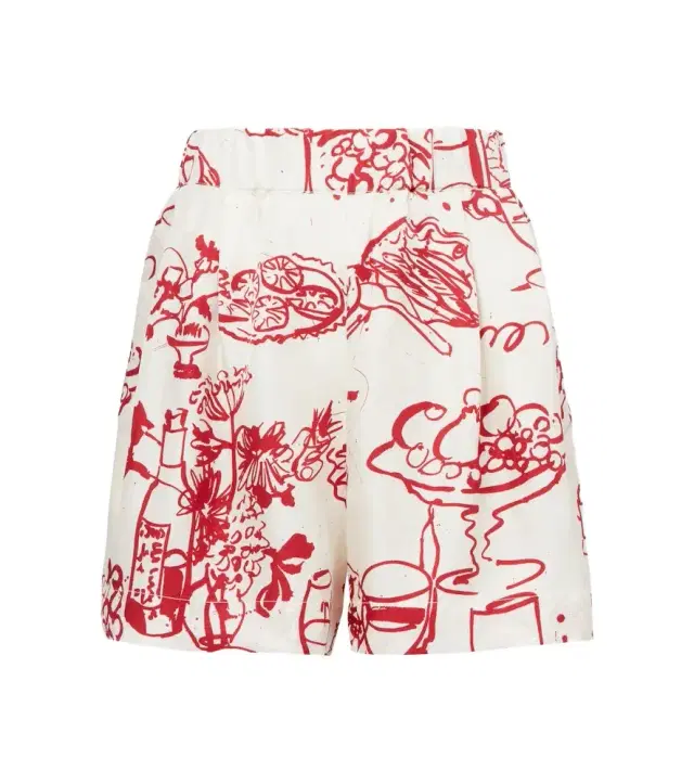 ASCENO Zurich printed silk twill shorts