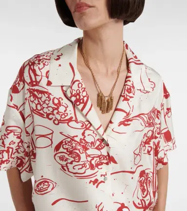 ASCENO Pragua printed silk twill shirt | Thumbnail 4