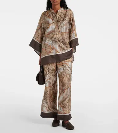 Brunello Cucinelli Printed silk shirt | Thumbnail 2