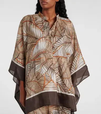 Brunello Cucinelli Printed silk shirt | Thumbnail 4