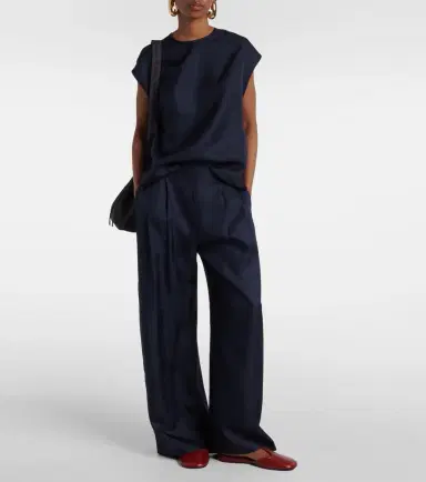 ASCENO Isola silk wide-leg pants | Thumbnail 3