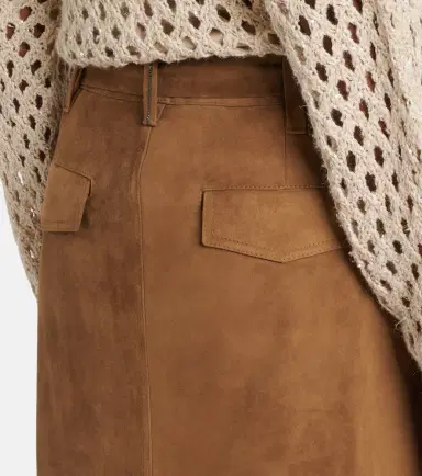 Brunello Cucinelli Suede midi skirt | Thumbnail 5 Brunello Cucinelli Suede midi skirt | Thumbnail 5