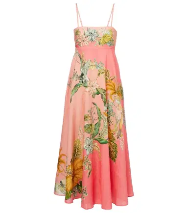 Alemais Alémais Anika floral linen maxi dress | Thumbnail 1 Alemais Alémais Anika floral linen maxi dress | Thumbnail 1