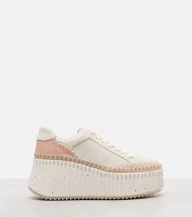 Chloe Chloé Nama leather wedge sneakers | Thumbnail 2