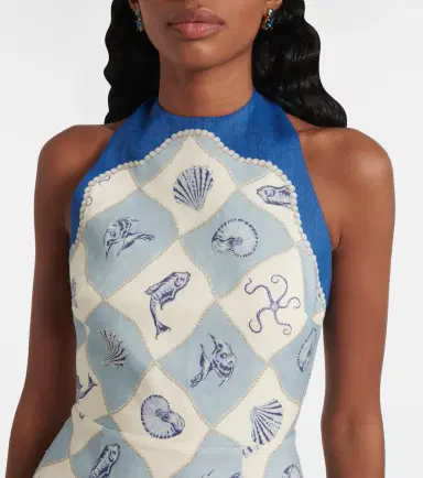 Alemais Alémais Pia printed linen minidress | Thumbnail 4