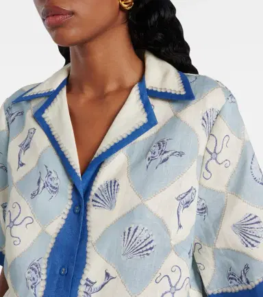 Alemais Alémais Pia printed linen shirt | Thumbnail 3