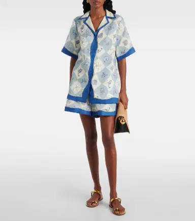 Alemais Alémais Pia printed linen shirt | Thumbnail 4