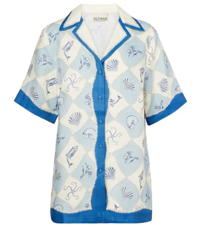 Alemais Alémais Pia printed linen shirt