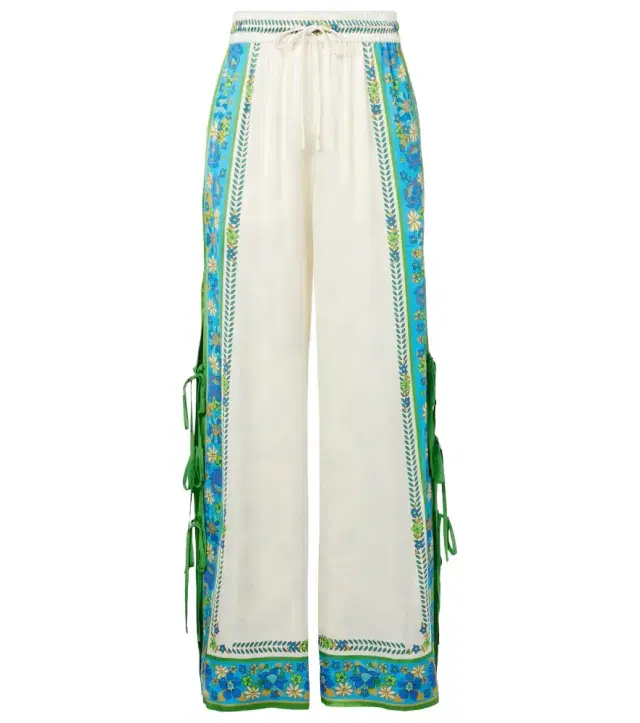 Alemais Alémais Vivianna printed high-rise wide-leg pants