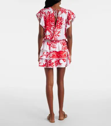 Melissa Odabash Jess printed tiered minidress | Thumbnail 5