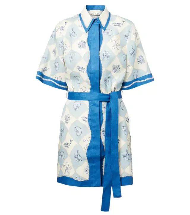 Alemais Alémais Printed linen shirt dress