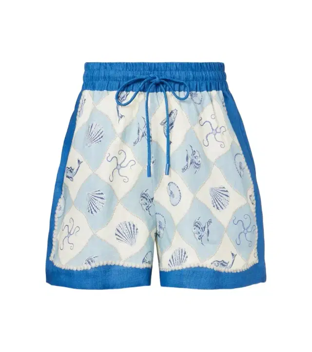 Alemais Alémais Pia printed high-rise shorts