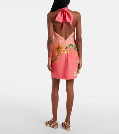 Alemais Alémais Anika floral linen minidress | Thumbnail 4