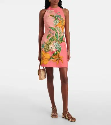 Alemais Alémais Anika floral linen minidress | Thumbnail 6