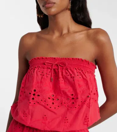 Melissa Odabash Collette embroidered cotton minidress | Thumbnail 3