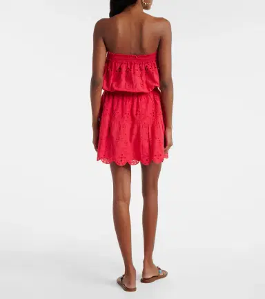 Melissa Odabash Collette embroidered cotton minidress | Thumbnail 4