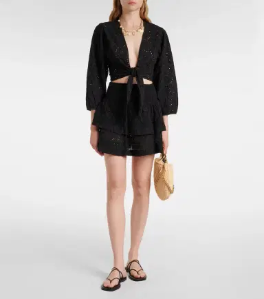 Melissa Odabash Riri cotton broderie miniskirt | Thumbnail 2