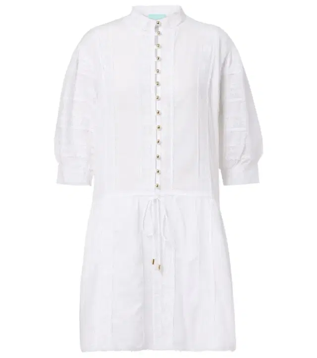 Melissa Odabash Rita lace-trimmed cotton minidress
