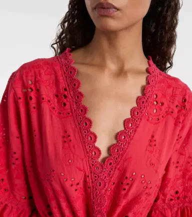 Melissa Odabash Tallulah embroidered cotton kaftan | Thumbnail 3