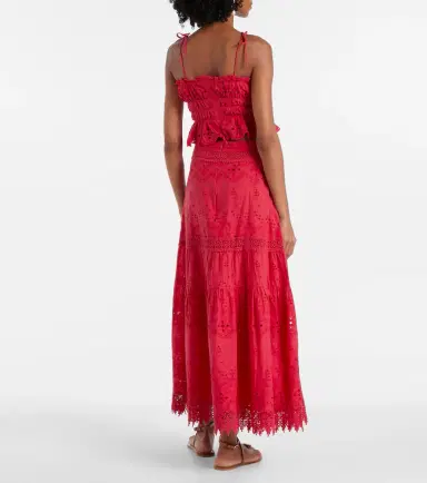 Melissa Odabash Broderie anglaise cropped cotton top | Thumbnail 3
